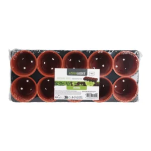 Lot de 10 pots de semis en polystyrène - 28,5x11,8xØ5cm